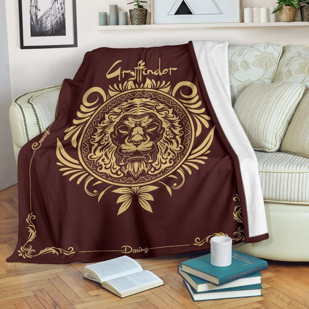 GRYFFINDOR BADGE HARRY POTTER FLEECE BLANKET GIFT FOR FAN GRYFFINDOR BADGE HARRY POTTER FLEECE BLANKET GIFT FOR FAN