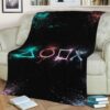 PLAYSTATION BUTTONS FANS NEON FLEECE BLANKET GIFT FOR FAN