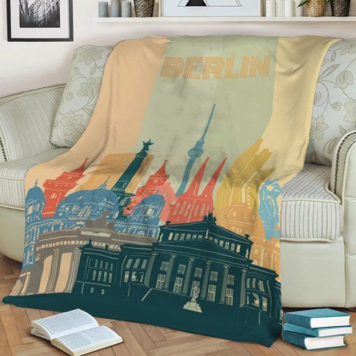 BERLIN CITY RETRO BEST SELLER FLEECE BLANKET GIFT FOR FAN BERLIN CITY RETRO BEST SELLER FLEECE BLANKET GIFT FOR FAN