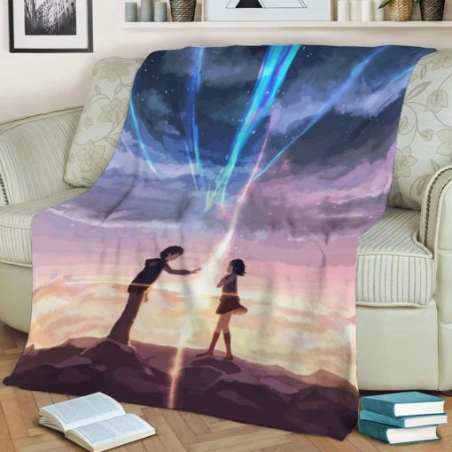 YOUR NAME ANIME JAPAN FLEECE BLANKET GIFT FOR FAN YOUR NAME ANIME JAPAN FLEECE BLANKET GIFT FOR FAN