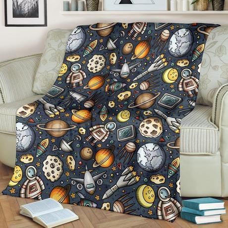 INTO SPACE PATTERN PRINT FLEECE BLANKET GIFT FOR FAN INTO SPACE PATTERN PRINT FLEECE BLANKET GIFT FOR FAN