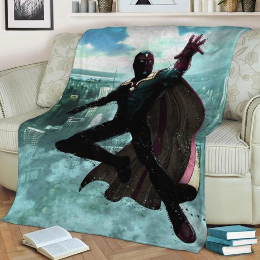 VISION AVENGERS MARVEL FLEECE BLANKET GIFT FOR FAN VISION AVENGERS MARVEL FLEECE BLANKET GIFT FOR FAN
