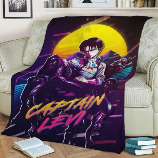 CAPTAIN LEVI ANIME JAPAN BEST SELLER FLEECE BLANKET GIFT FOR FAN CAPTAIN LEVI ANIME JAPAN BEST SELLER FLEECE BLANKET GIFT FOR FAN