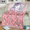 CUTE SLEEPING UNICORN FLEECE BLANKET GIFT FOR FAN