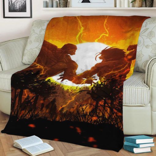 REINER VS EREN BEST SELLER FLEECE BLANKET GIFT FOR FAN REINER VS EREN BEST SELLER FLEECE BLANKET GIFT FOR FAN