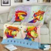 GORILLAZ NEON BAND FLEECE BLANKET GIFT FOR FAN