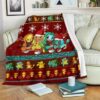 RED GEARZIME POKEMON PIKACHU CHRISTMAS FLEECE BLANKET GIFT FOR FAN