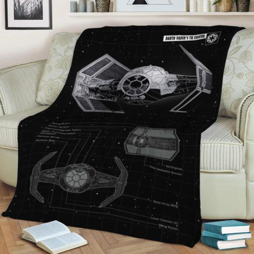 TIE VADER STAR WARS FLEECE BLANKET GIFT FOR FAN TIE VADER STAR WARS FLEECE BLANKET GIFT FOR FAN