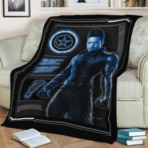WINTER SOLDIER MARVEL FLEECE BLANKET GIFT FOR FAN WINTER SOLDIER MARVEL FLEECE BLANKET GIFT FOR FAN