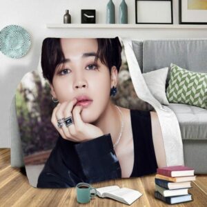 BTS JIMIN BEST SELLER FLEECE BLANKET GIFT FOR FAN