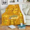 LET’S GO PIKACHU POKEMON FLEECE BLANKET GIFT FOR FAN