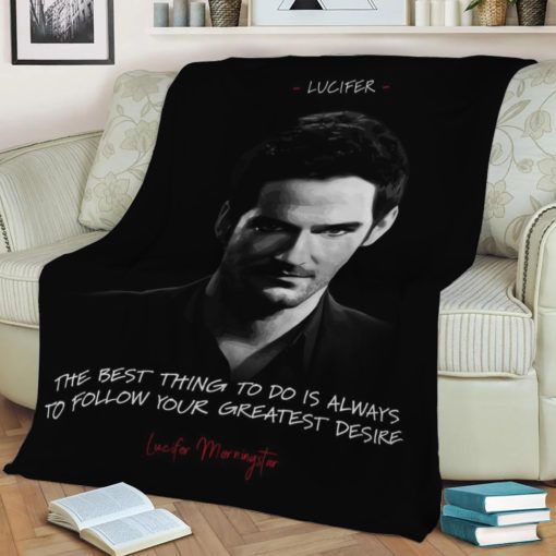 LUCIFER MORNINGSTAR FLEECE BLANKET GIFT FOR FAN LUCIFER MORNINGSTAR FLEECE BLANKET GIFT FOR FAN