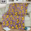 YELLOW DOLLAR MONEY BESTSELLER FLEECE BLANKET GIFT FOR FAN