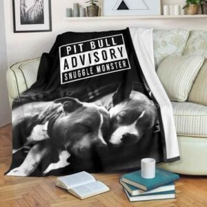 PITBULL ADVISORY SNUGGLE MONSTER BESTSELLER FLEECE BLANKET GIFT FOR FAN