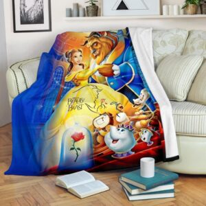 BEAUTY AND THE BEAST DISNEY FLEECE BLANKET GIFT FOR FAN