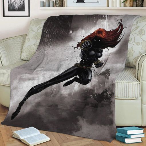 BLACK WIDOW FLEECE BLANKET GIFT FOR FAN BLACK WIDOW FLEECE BLANKET GIFT FOR FAN