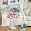ROLL WITH IT PUG DOG LOVERS FLEECE BLANKET GIFT FOR FAN