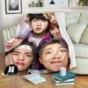 BTS UP CLOSE FLEECE BLANKET GIFT FOR FAN