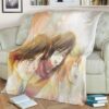 MIKASA ACKERMAN EREN YEAGER ANIME JAPAN BEST SELLER FLEECE BLANKET GIFT FOR FAN