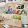 STAR WARS PERIODIC TABLE FLEECE BLANKET GIFT FOR FAN