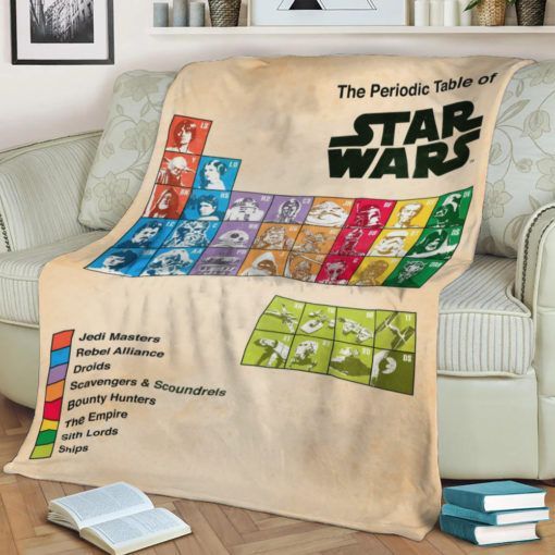 STAR WARS PERIODIC TABLE FLEECE BLANKET GIFT FOR FAN STAR WARS PERIODIC TABLE FLEECE BLANKET GIFT FOR FAN