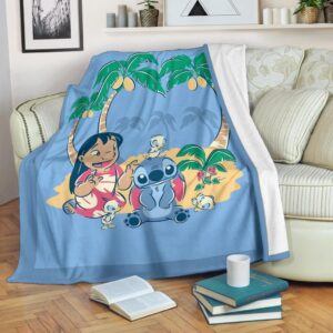 LILO AND STITCH DISNEY FLEECE BLANKET GIFT FOR FAN