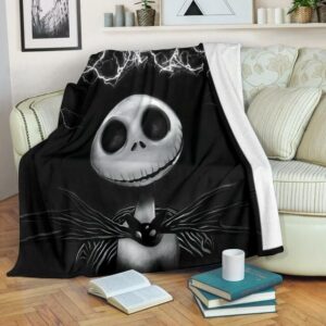 JACK SKELLINGTON PREMIUM FLEECE BLANKET GIFT FOR FAN