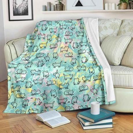 CAT PATTERN PALETTE BEST SELLER FLEECE BLANKET GIFT FOR FAN CAT PATTERN PALETTE BEST SELLER FLEECE BLANKET GIFT FOR FAN