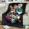 MAD LOVE SKULL HALEY QUINN AND JOKER FLEECE BLANKET GIFT FOR FAN