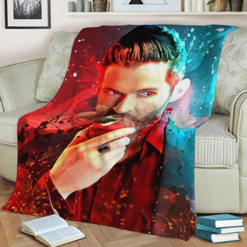 LUCIFER MORNINGSTAR FLEECE BLANKET GIFT FOR FAN LUCIFER MORNINGSTAR FLEECE BLANKET GIFT FOR FAN
