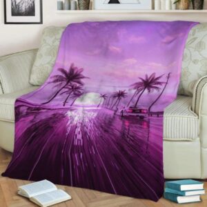 SUNSET FLEECE BLANKET GIFT FOR FAN