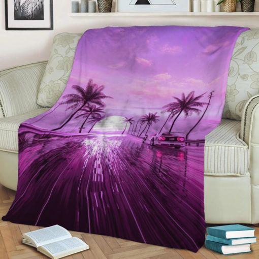 SUNSET FLEECE BLANKET GIFT FOR FAN SUNSET FLEECE BLANKET GIFT FOR FAN