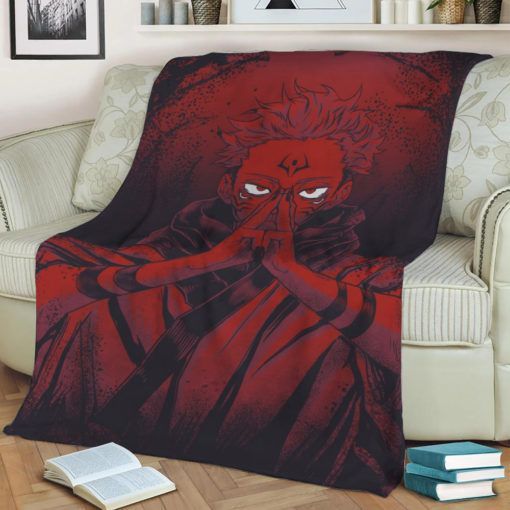 SUKUNA SEAL ANIME JAPAN BEST SELLER FLEECE BLANKET GIFT FOR FAN SUKUNA SEAL ANIME JAPAN BEST SELLER FLEECE BLANKET GIFT FOR FAN