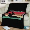 PROMOTED TO DAD BEST SELLER FLEECE BLANKET GIFT FOR FAN