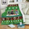 GREEN STAR WARS CHIBI CHRISTMAS FLEECE BLANKET GIFT FOR FAN