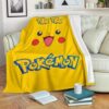 PIKACHU POKEMON FLEECE BLANKET GIFT FOR FAN