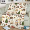 CAMPING FLEECE BLANKET GIFT FOR FAN