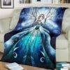 ELSA PRINCESS STAIN GLASSES STYLE CARTOON BEST SELLER FLEECE BLANKET GIFT FOR FAN