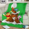 WINNIE THE POOH GREEN FLEECE BLANKET GIFT FOR FAN