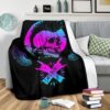 LET’S ROCK ON SKULL ROCK AND ROLL HAND SIGN FLEECE BLANKET