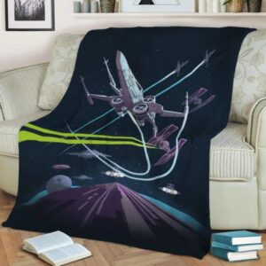 X-WING FLEECE BLANKET GIFT FOR FAN