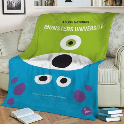 MY MONSTERS UNIVERSITY FLEECE BLANKET GIFT FOR FAN MY MONSTERS UNIVERSITY FLEECE BLANKET GIFT FOR FAN
