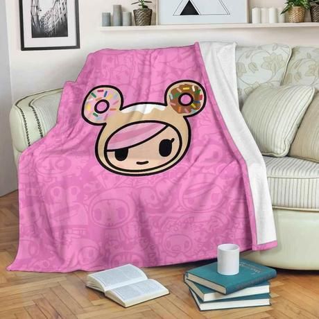 TOKIDOKI DONUTELLA FLEECE BLANKET GIFT FOR FAN TOKIDOKI DONUTELLA FLEECE BLANKET GIFT FOR FAN