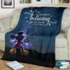 MICKEY MOUSE DISNEY KEEP ON BELIEVING FLEECE BLANKET GIFT FOR FAN