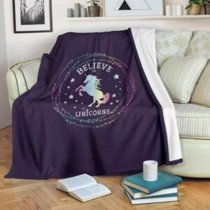 UNICORN CIRCLE FLEECE BLANKET GIFT FOR FAN