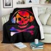 GALAXY SKULL DJ FLEECE BLANKET GIFT FOR FAN