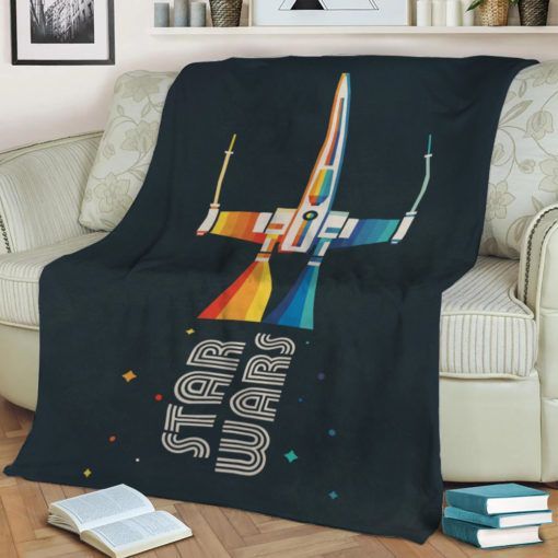 VINTAGE STAR WARS FLEECE BLANKET GIFT FOR FAN VINTAGE STAR WARS FLEECE BLANKET GIFT FOR FAN