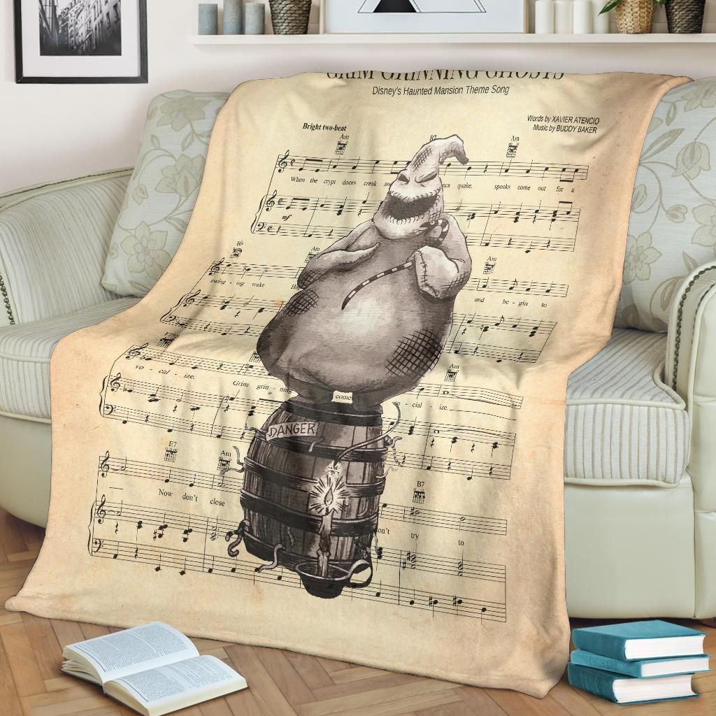 LYRIC GRIM GRINNING GHOST OOGIE BOOGIE BEST SELLER FLEECE BLANKET GIFT FOR FAN LYRIC GRIM GRINNING GHOST OOGIE BOOGIE BEST SELLER FLEECE BLANKET GIFT FOR FAN