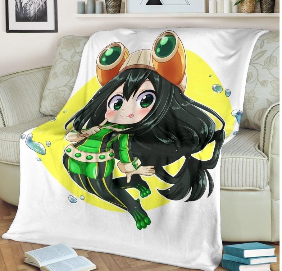 ANIME CUTE TSUYU CHIBI BEST SELLER FLEECE BLANKET GIFT FOR FAN ANIME CUTE TSUYU CHIBI BEST SELLER FLEECE BLANKET GIFT FOR FAN