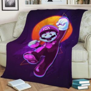 RETRO SUPER MARIO FLEECE BLANKET GIFT FOR FAN